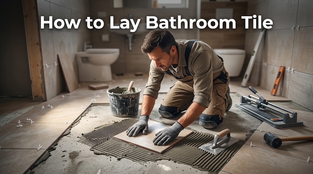how to lay bathroom tile