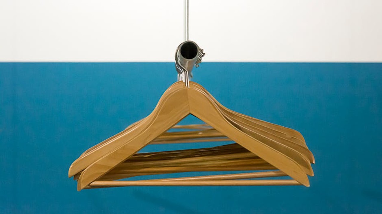 Neatly organized closet with labeled bins and hangers, showcasing effective home organization strategies to maximize existing space